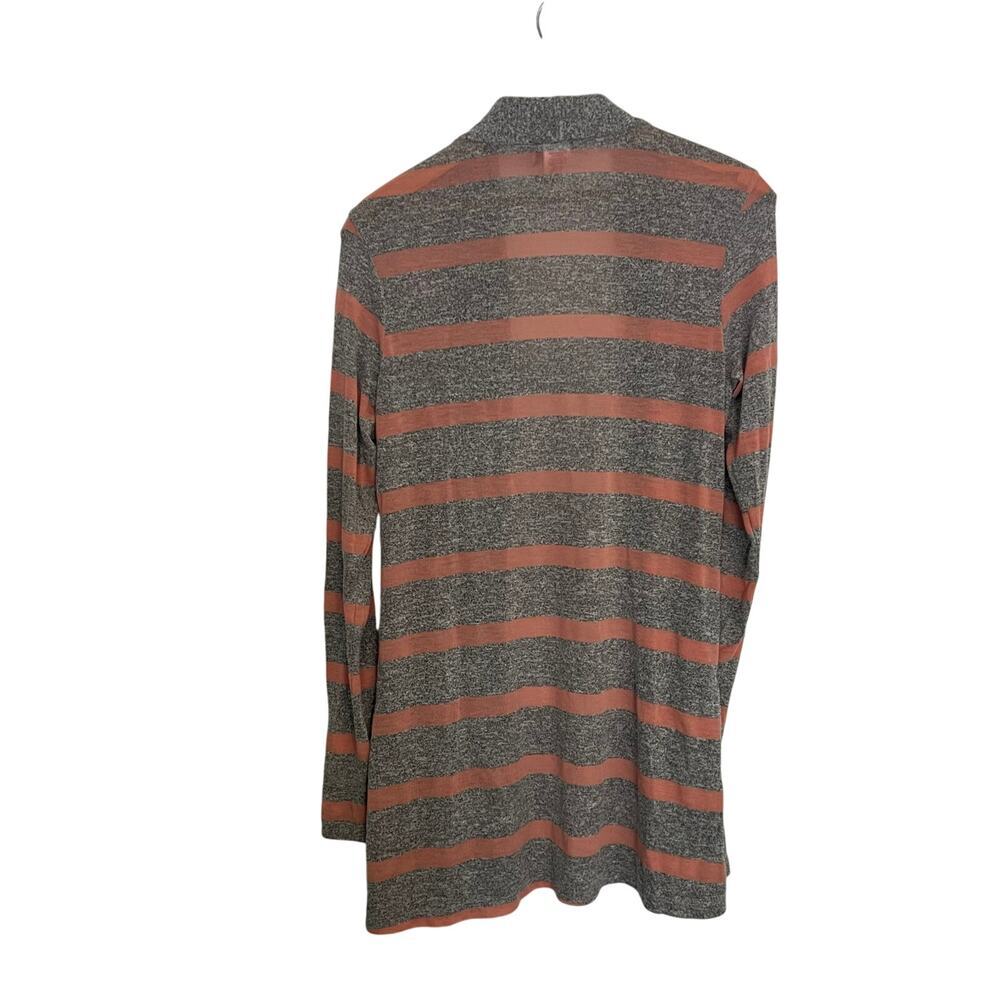 Mod Lusive Open Front Long Line Cardigan Gray Pea… - image 2